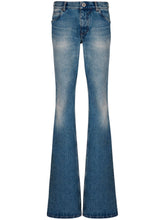 logo embroidery bootcut jeans